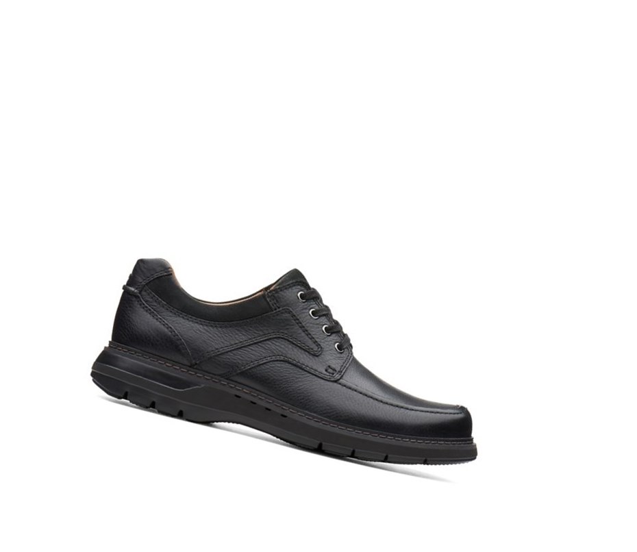 Clarks Un Ramble Spitze Leder Weite Fit Lederschuhe Herren Schwarz | YNWK89752