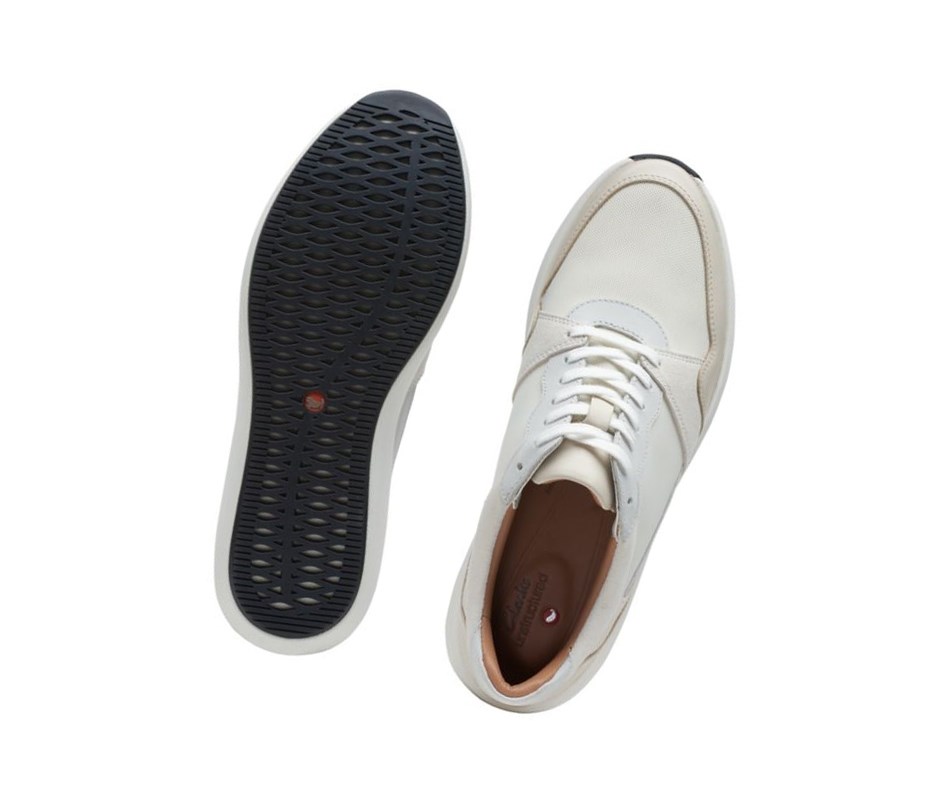 Clarks Un Rio Run Textil Sneakers Damen Weiß | AUEN95238