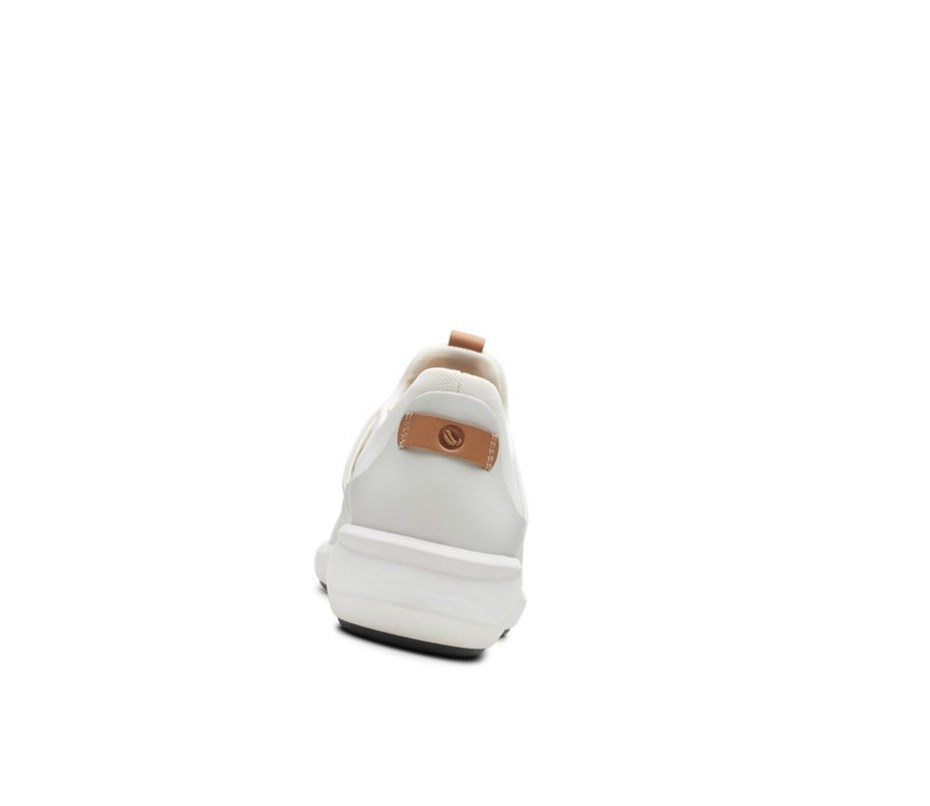 Clarks Un Rio Spitze Leder Lederschuhe Damen Weiß | FNCI67258
