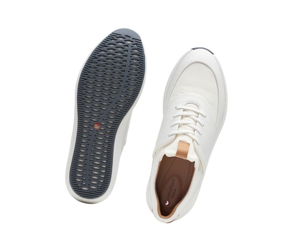 Clarks Un Rio Spitze Leder Lederschuhe Damen Weiß | FNCI67258
