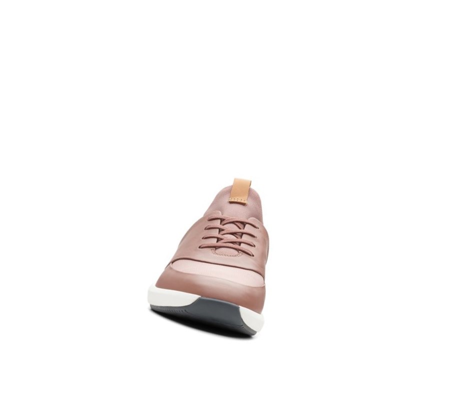 Clarks Un Rio Spitze Textil Sneakers Damen Dunkelrosa | TQWV80176