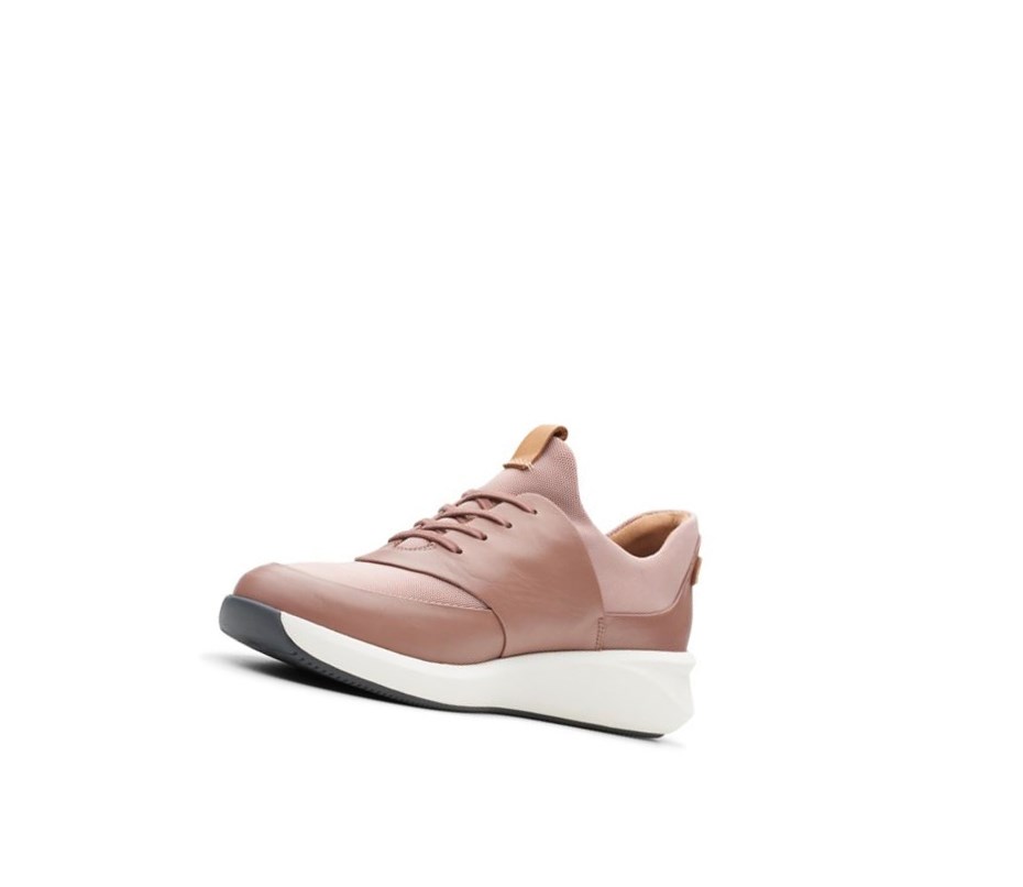 Clarks Un Rio Spitze Textil Sneakers Damen Dunkelrosa | TQWV80176