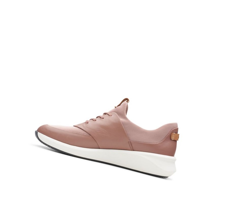Clarks Un Rio Spitze Textil Sneakers Damen Dunkelrosa | TQWV80176