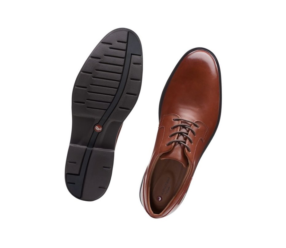 Clarks Un Tailor Tie Leder Lederschuhe Herren Braun | ENLK03821
