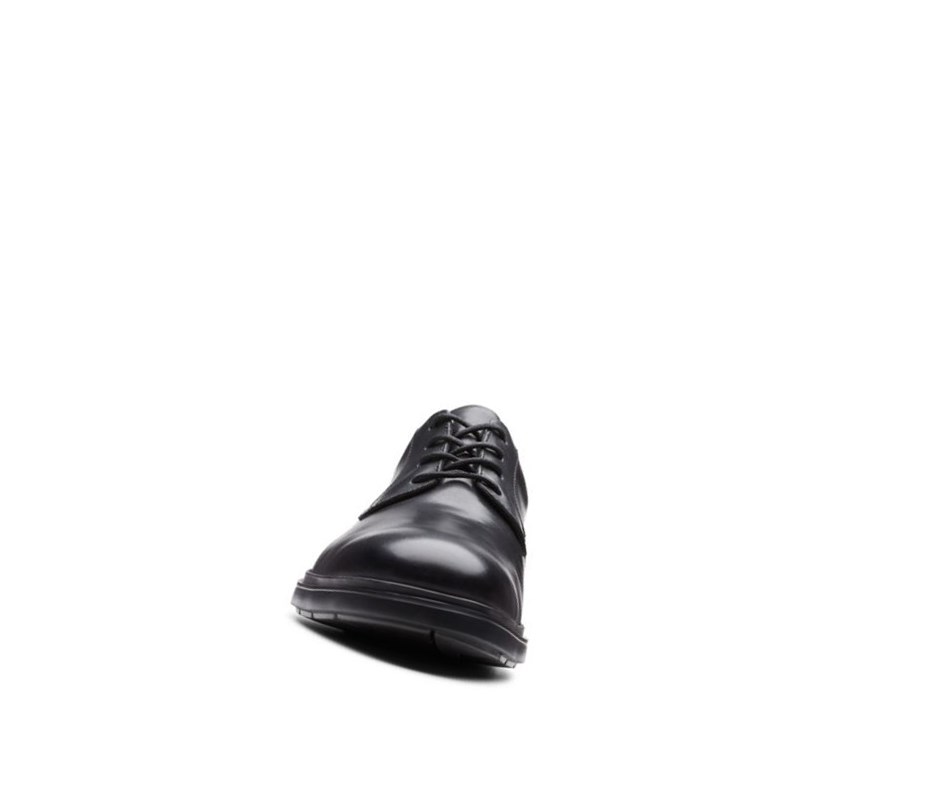 Clarks Un Tailor Tie Leder Lederschuhe Herren Schwarz | KUIH37409