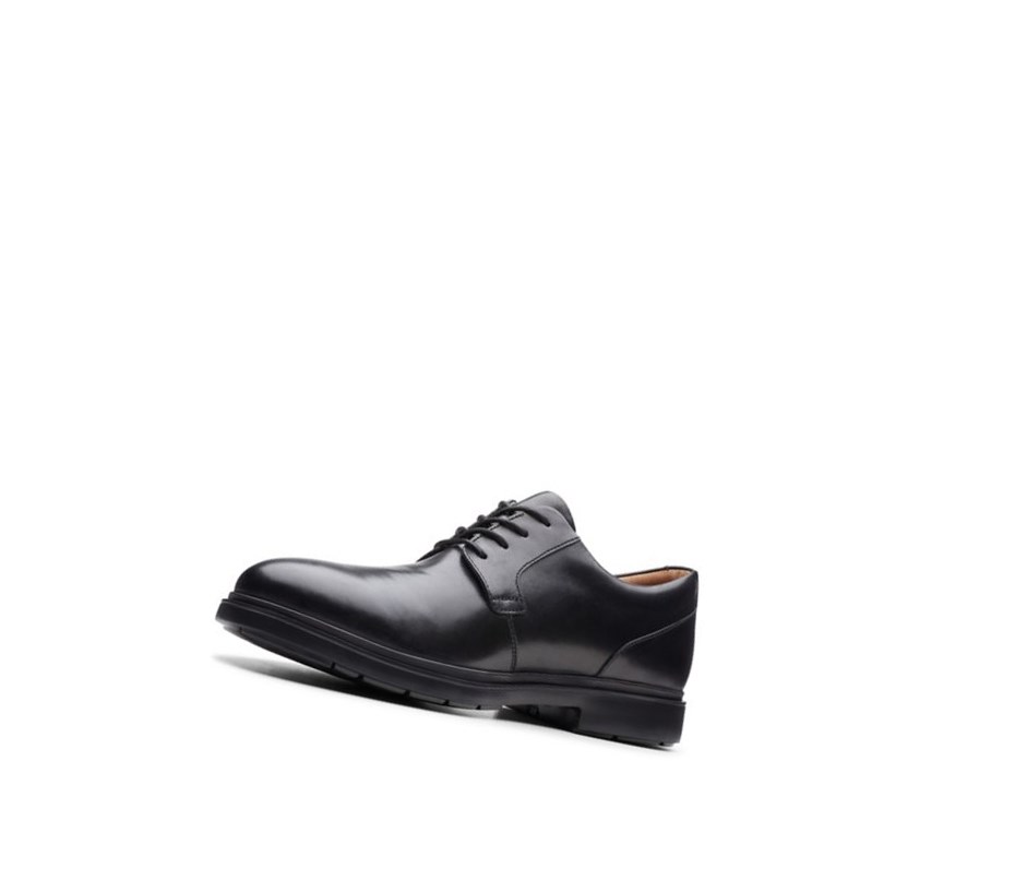 Clarks Un Tailor Tie Leder Lederschuhe Herren Schwarz | KUIH37409