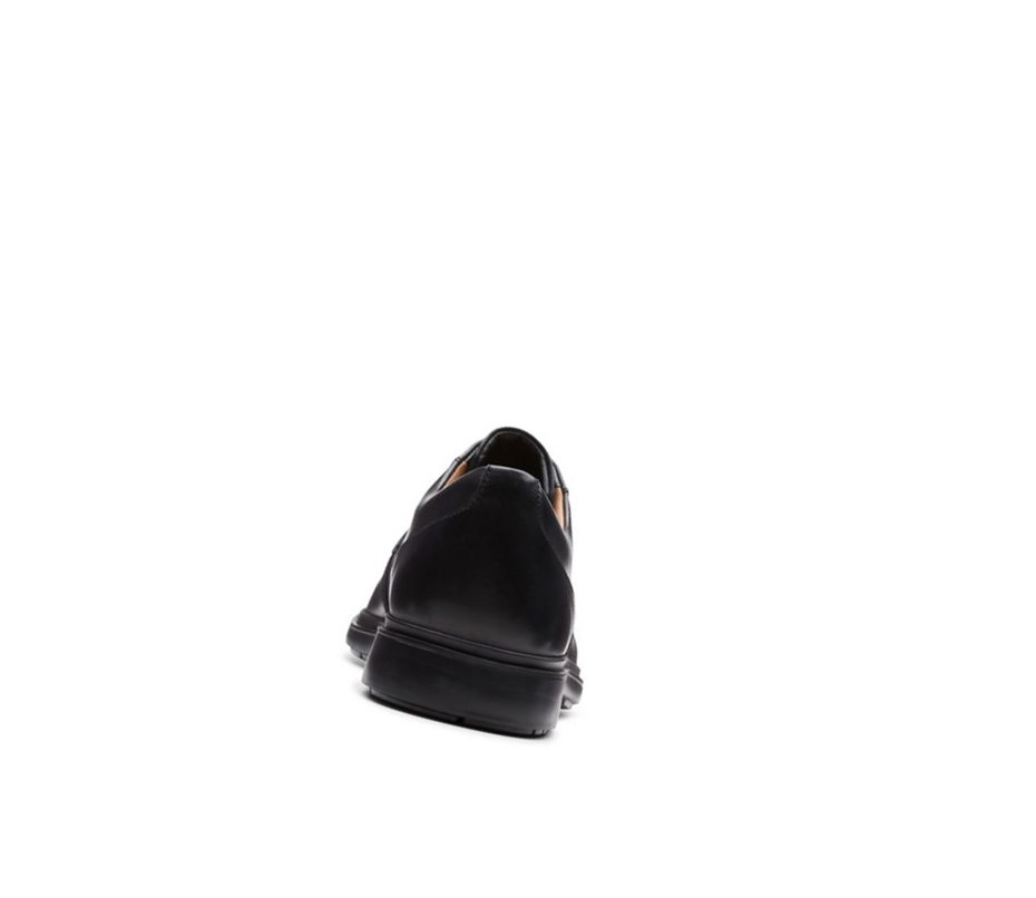 Clarks Un Tailor Tie Leder Lederschuhe Herren Schwarz | KUIH37409