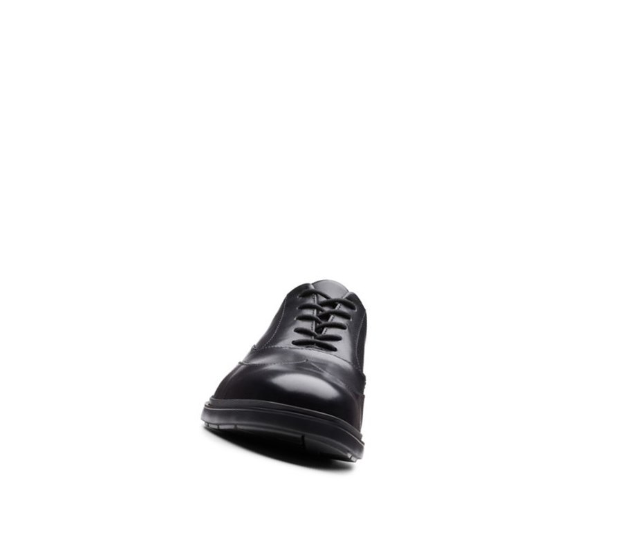Clarks Un Tailor Wing Leder Lederschuhe Herren Schwarz | VDLQ01624