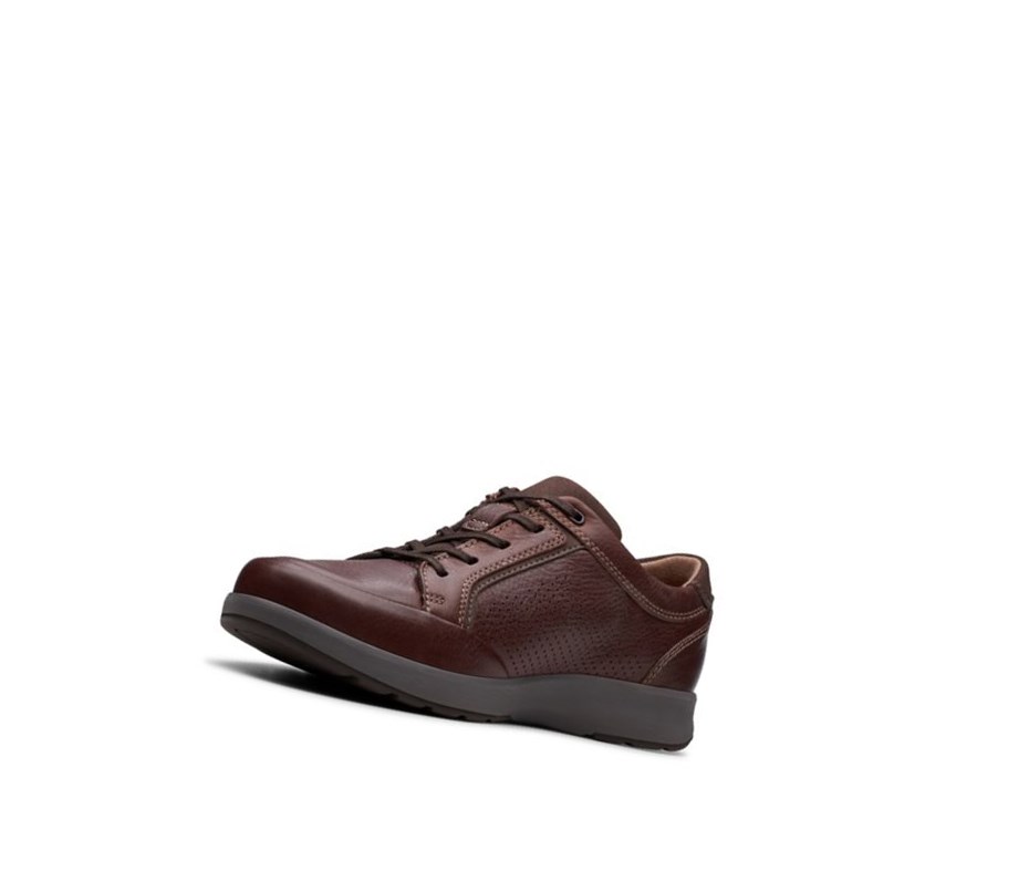 Clarks Un Trail Form Leder Sneakers Herren Tiefesbraun | UHBS68547