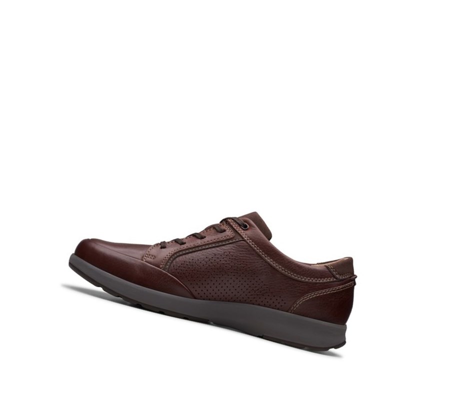Clarks Un Trail Form Leder Sneakers Herren Tiefesbraun | UHBS68547