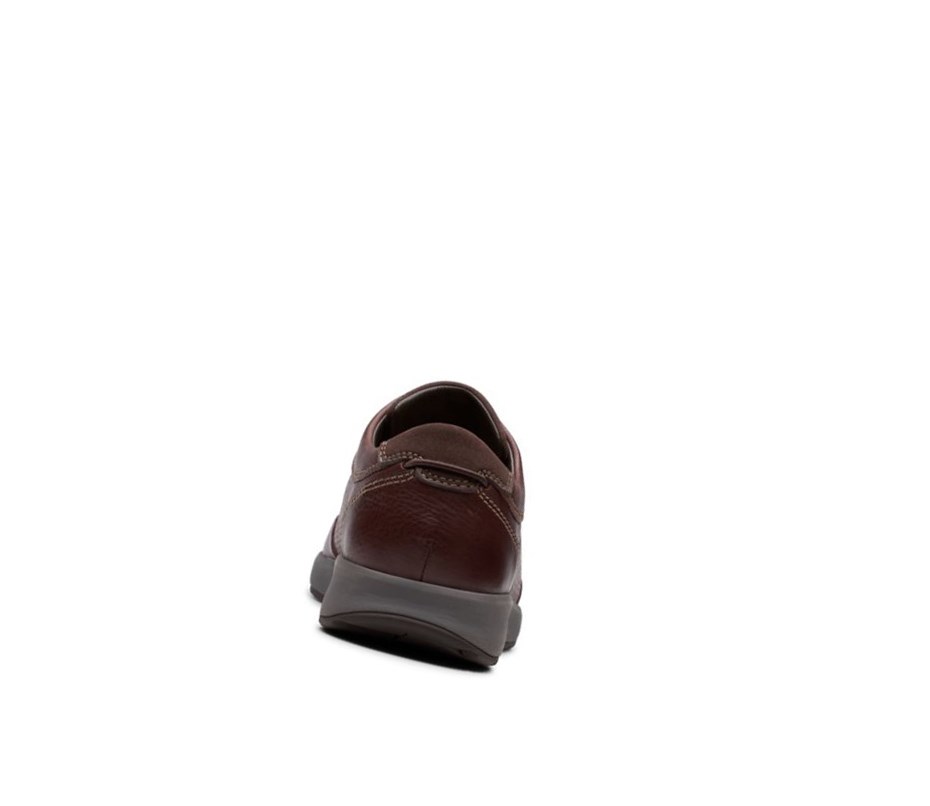 Clarks Un Trail Form Leder Sneakers Herren Tiefesbraun | UHBS68547