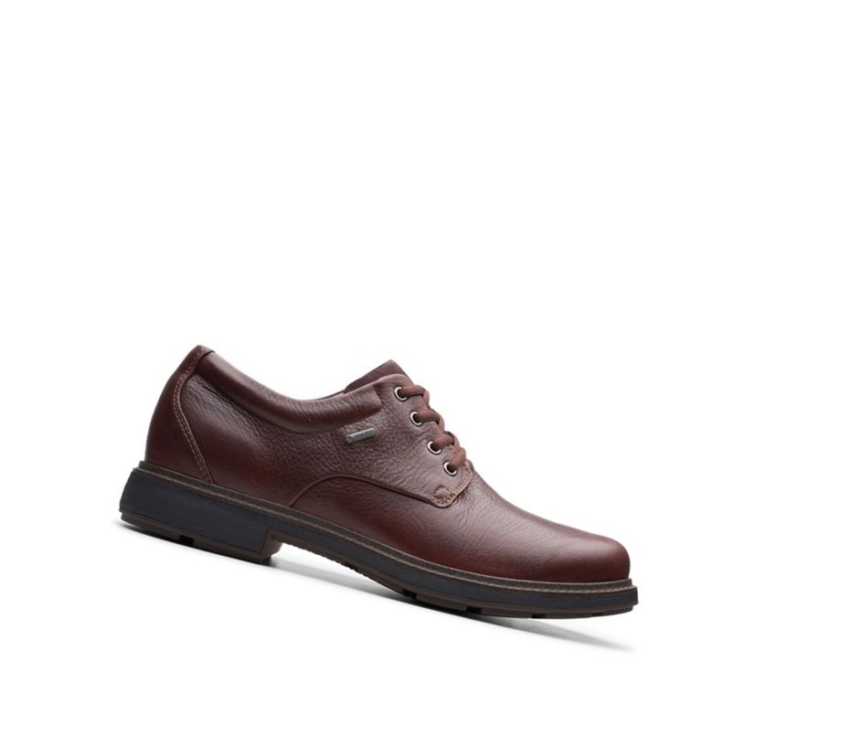 Clarks Un Tread Lo Gore-tex Leder Lederschuhe Herren Dunkelbraun | ZTBS13958