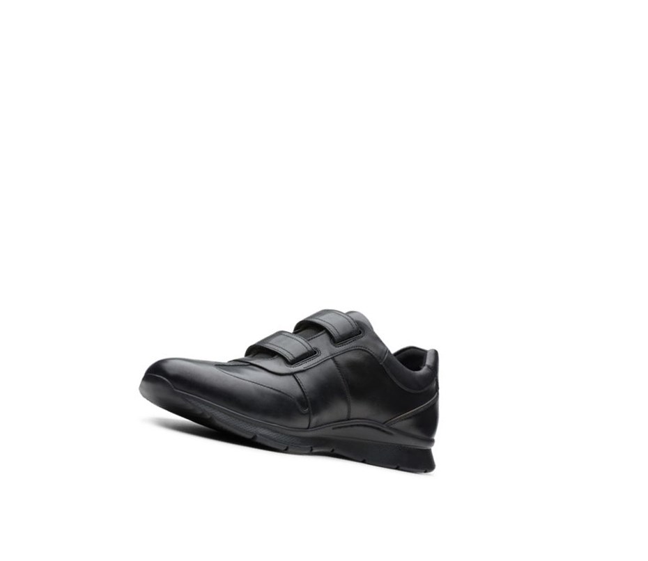 Clarks Un Tynamo Turn Leder Lederschuhe Herren Schwarz | GFZM41638
