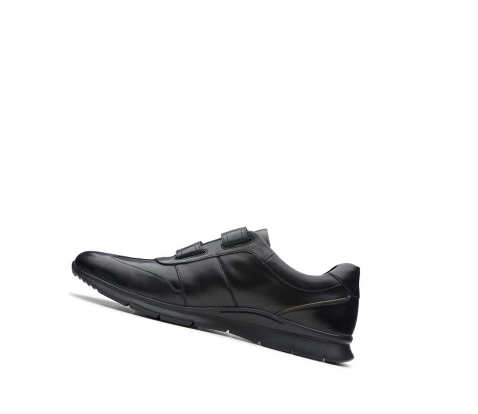 Clarks Un Tynamo Turn Leder Lederschuhe Herren Schwarz | GFZM41638