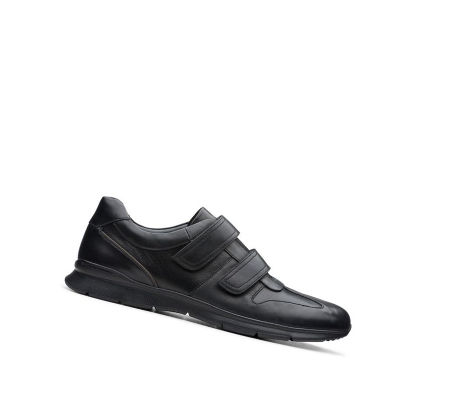 Clarks Un Tynamo Turn Leder Lederschuhe Herren Schwarz | GFZM41638