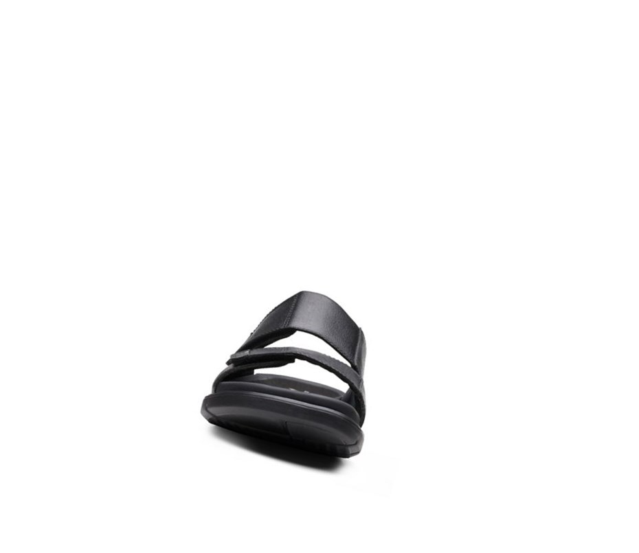Clarks Unwilmore Part Leder Slip On Schuhe Herren Schwarz | JVPB54096