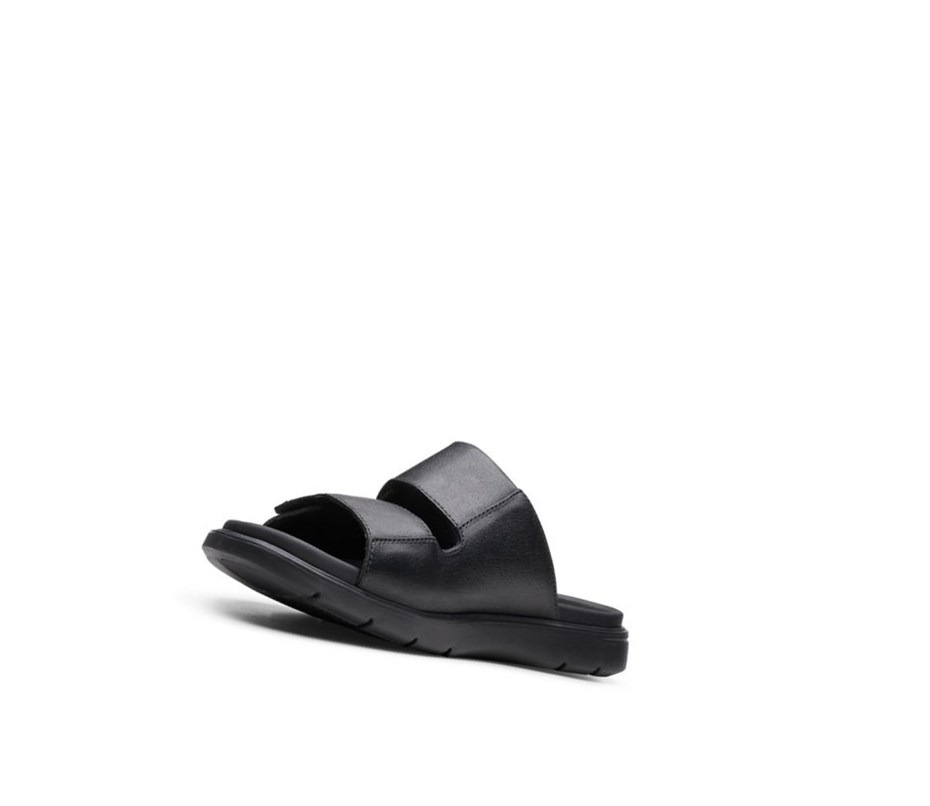 Clarks Unwilmore Part Leder Slip On Schuhe Herren Schwarz | JVPB54096