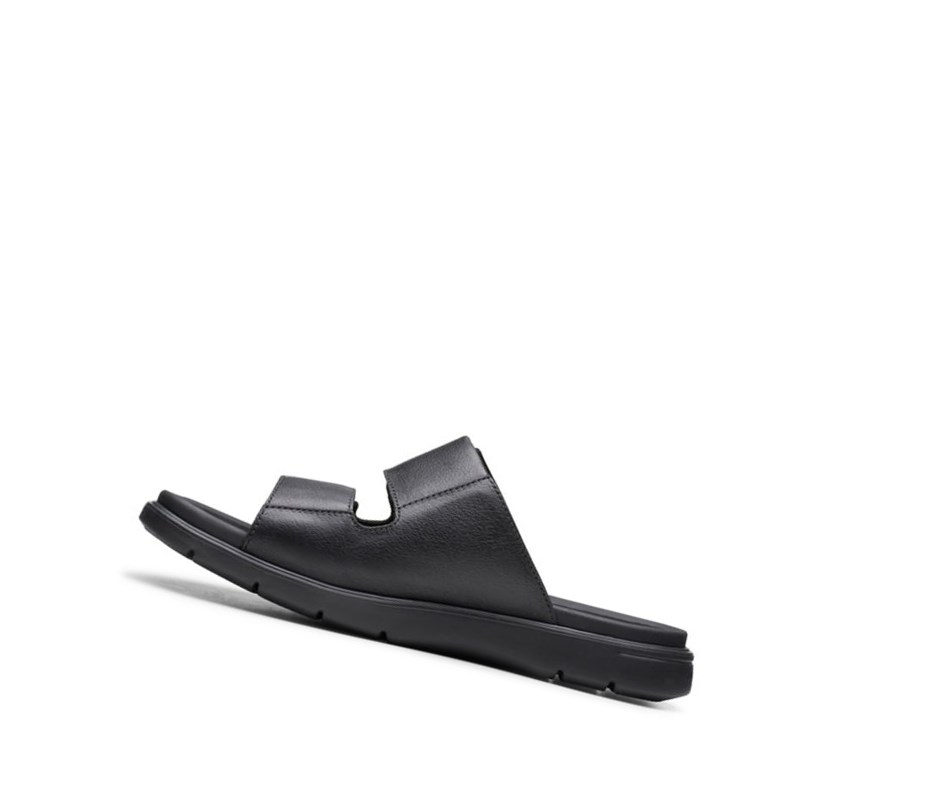 Clarks Unwilmore Part Leder Slip On Schuhe Herren Schwarz | JVPB54096