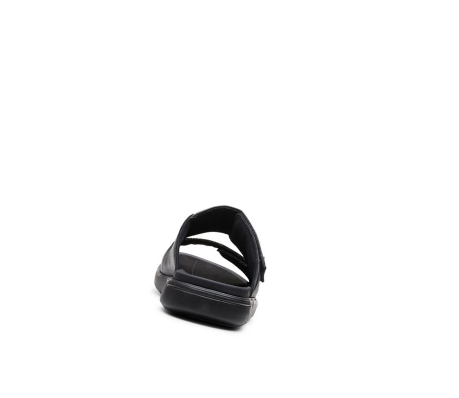 Clarks Unwilmore Part Leder Slip On Schuhe Herren Schwarz | JVPB54096