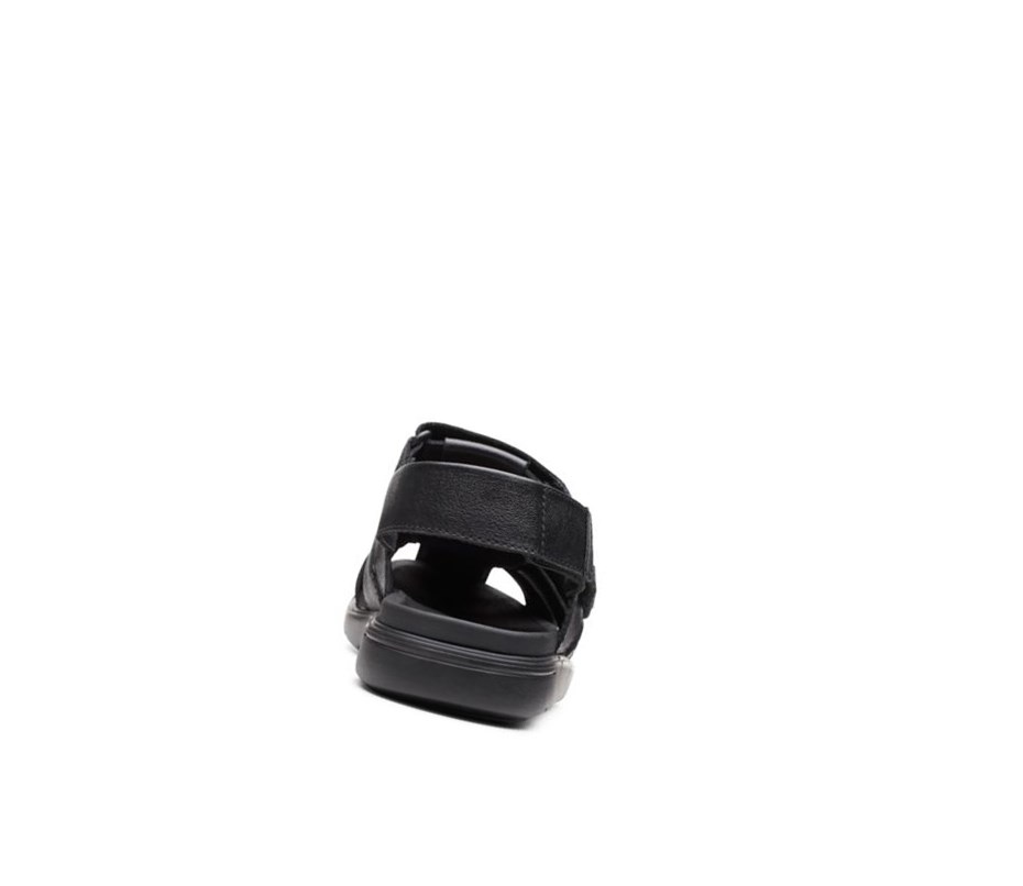 Clarks Unwilmore Ray Leder Lässige Sandalen Herren Schwarz | OXPI87325