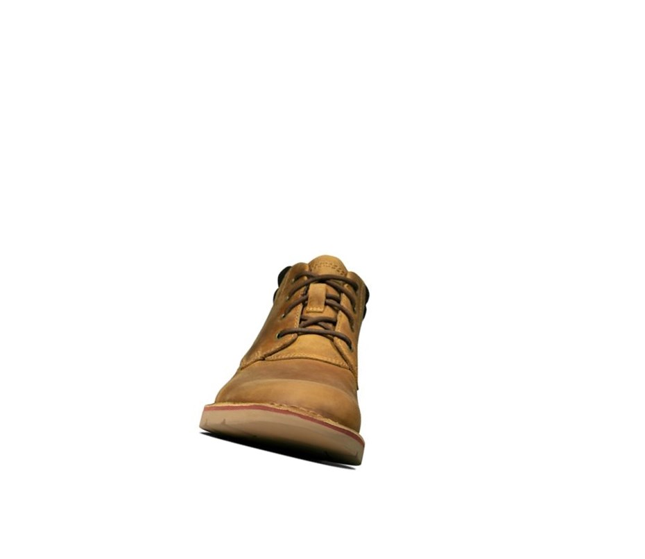 Clarks Varick Heal Leder Stiefeletten Herren Braun | TRNW01352