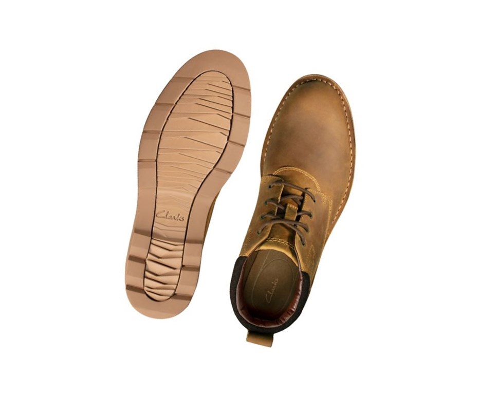 Clarks Varick Heal Leder Stiefeletten Herren Braun | TRNW01352