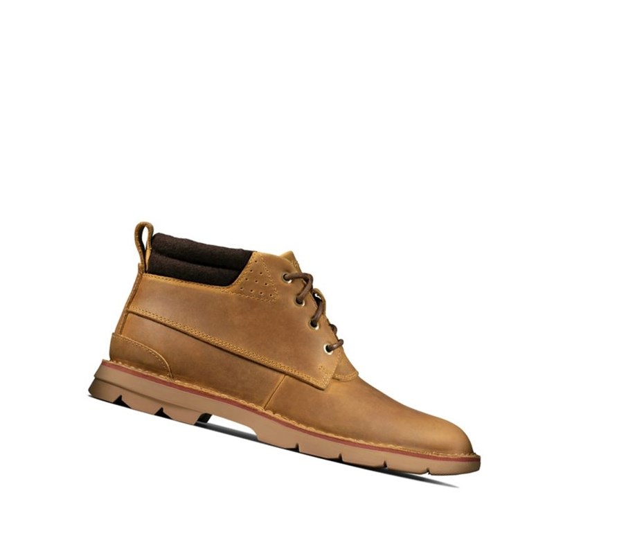 Clarks Varick Heal Leder Stiefeletten Herren Braun | TRNW01352