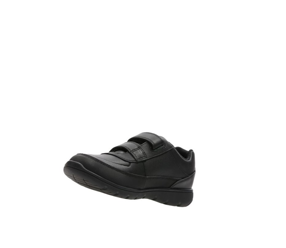 Clarks Venture Walk Leder Wanderschuhe Jungen Schwarz | ONYT09251