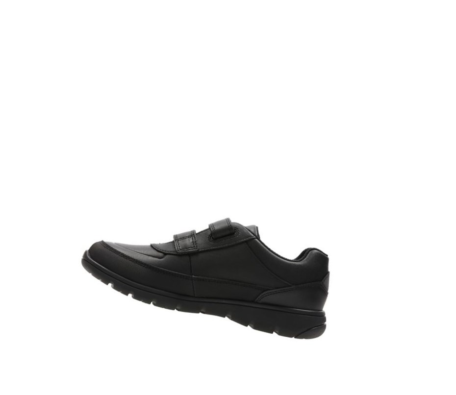 Clarks Venture Walk Leder Wanderschuhe Jungen Schwarz | RCXN94128
