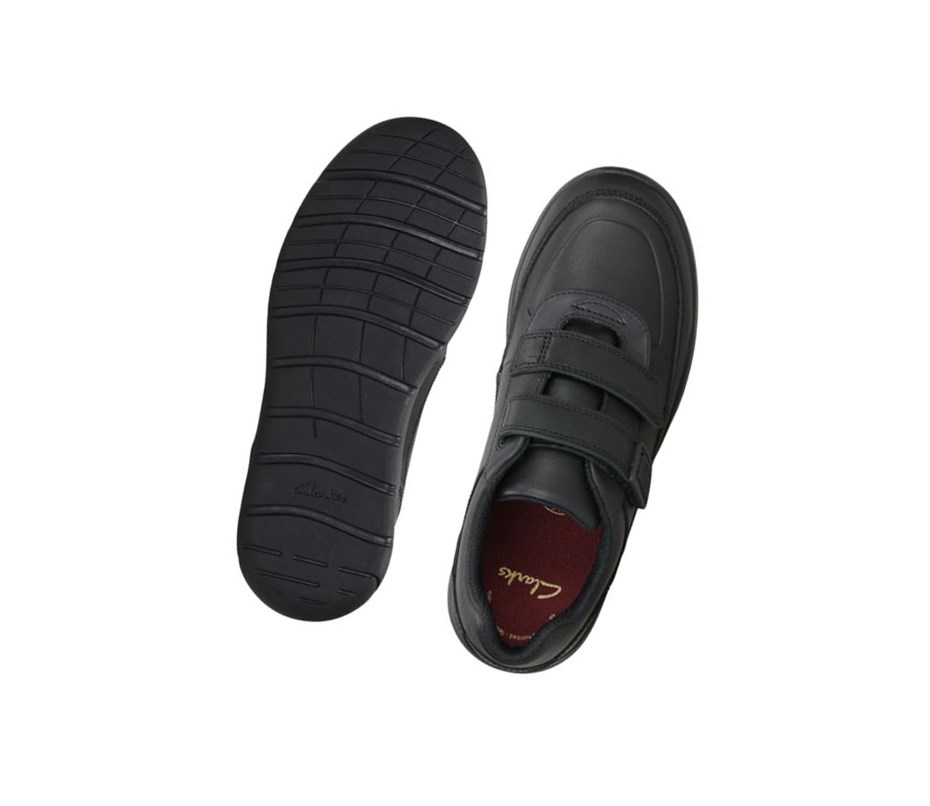 Clarks Venture Walk Leder Wanderschuhe Jungen Schwarz | RCXN94128