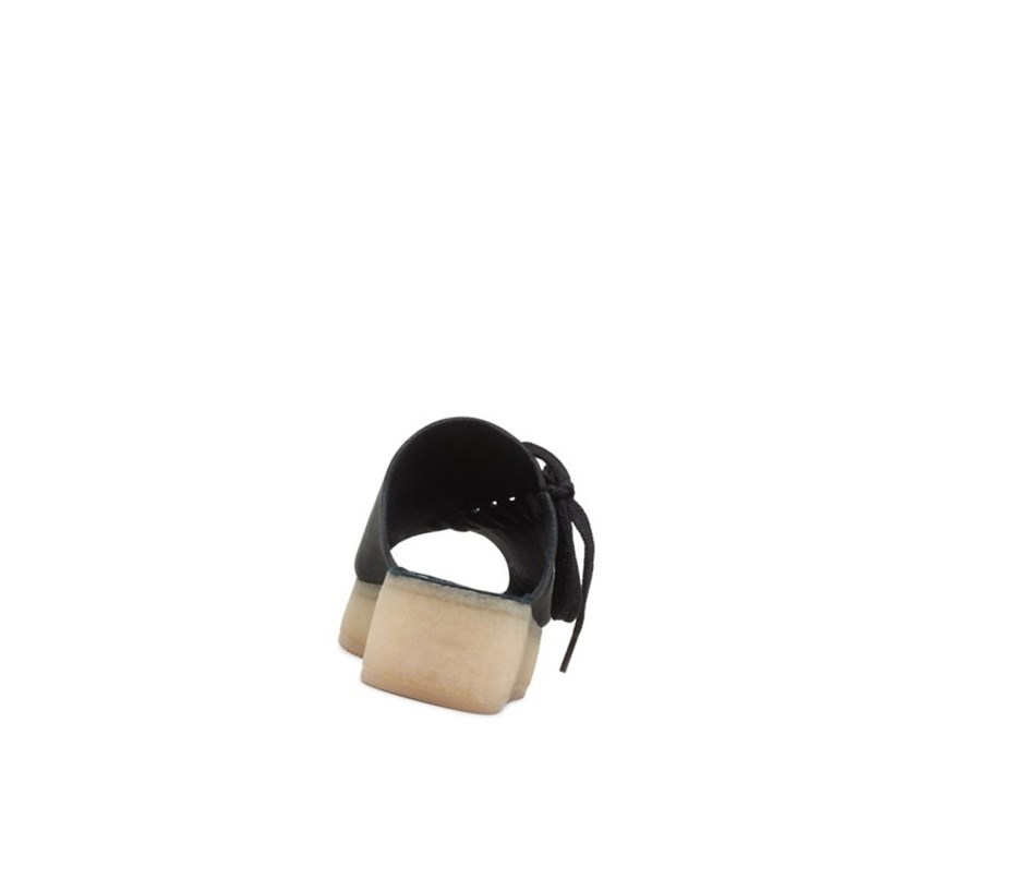 Clarks Wallacraft Open Nubuck Wallabee Damen Schwarz | SDLF14358