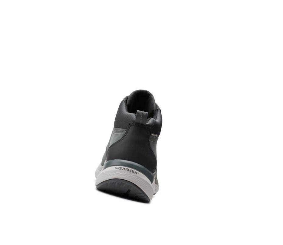 Clarks Wave2.0 Hi Textil Wanderschuhe Herren Dunkelgrau | CHZS42873