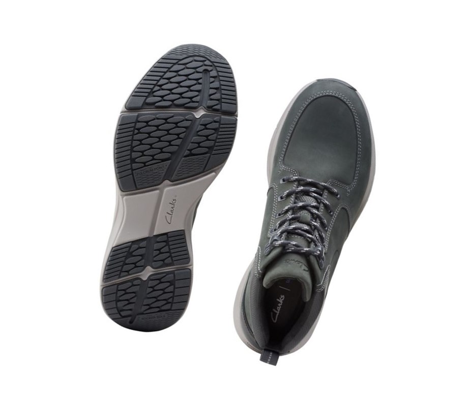 Clarks Wave2.0 Hi Textil Wanderschuhe Herren Dunkelgrau | CHZS42873