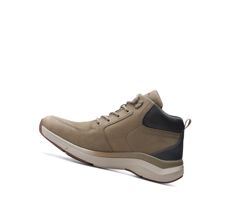 Clarks Wave2.0 Hi Textil Wanderschuhe Herren Olivgrün | NVLS05376