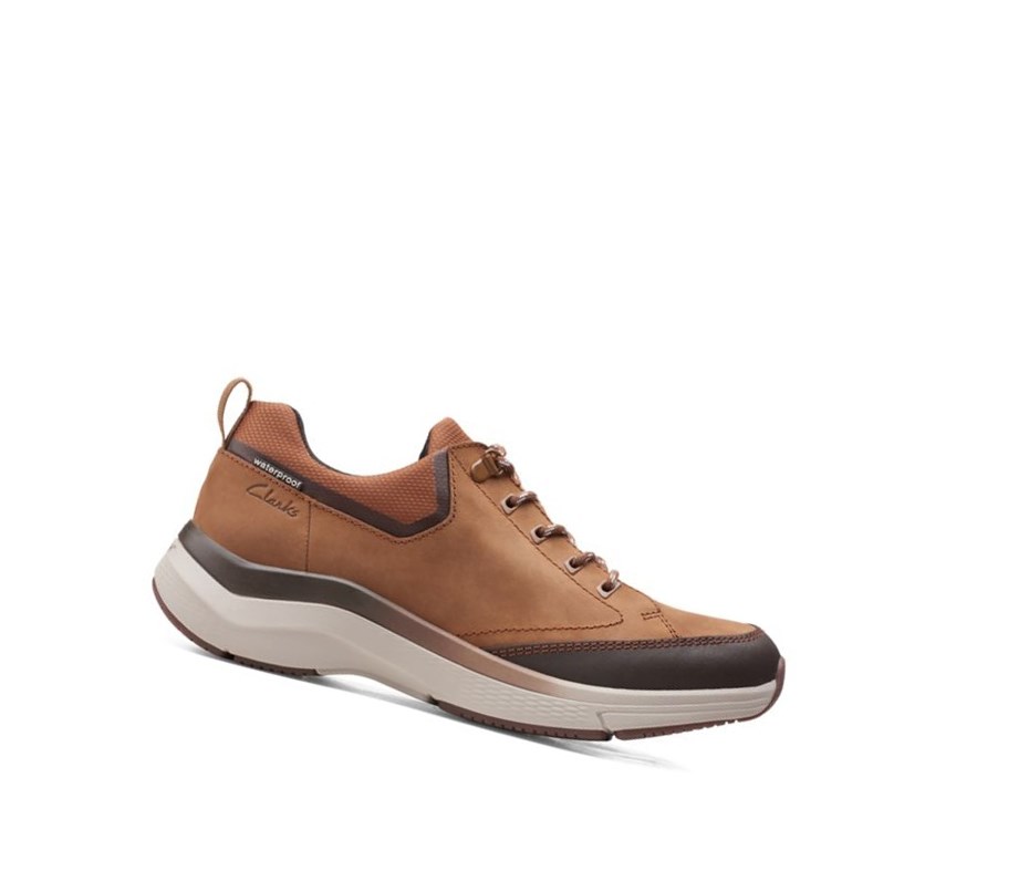 Clarks Wave 2.0 Vibe Nubuck Leder Sneakers Herren Braun | OGFC28465