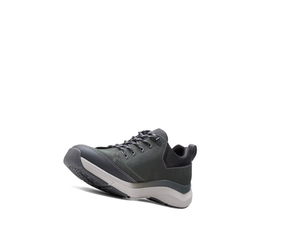 Clarks Wave 2.0 Vibe Nubuck Leder Weite Fit Wanderschuhe Herren Dunkelgrau | WRKT24738