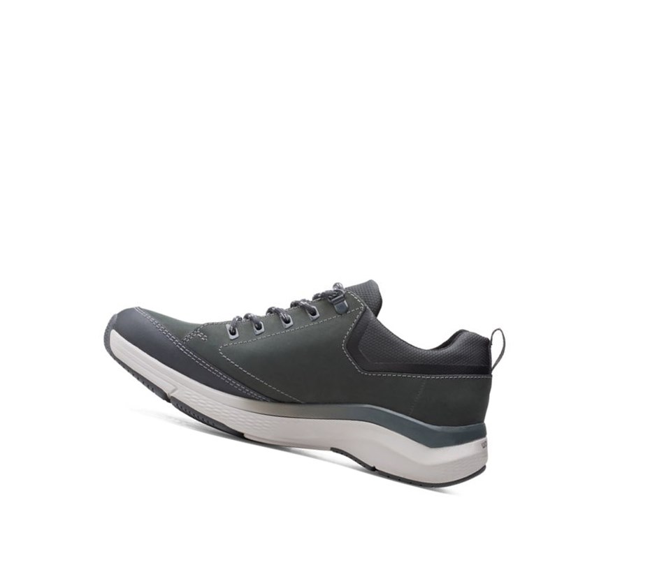 Clarks Wave 2.0 Vibe Nubuck Leder Weite Fit Wanderschuhe Herren Dunkelgrau | WRKT24738