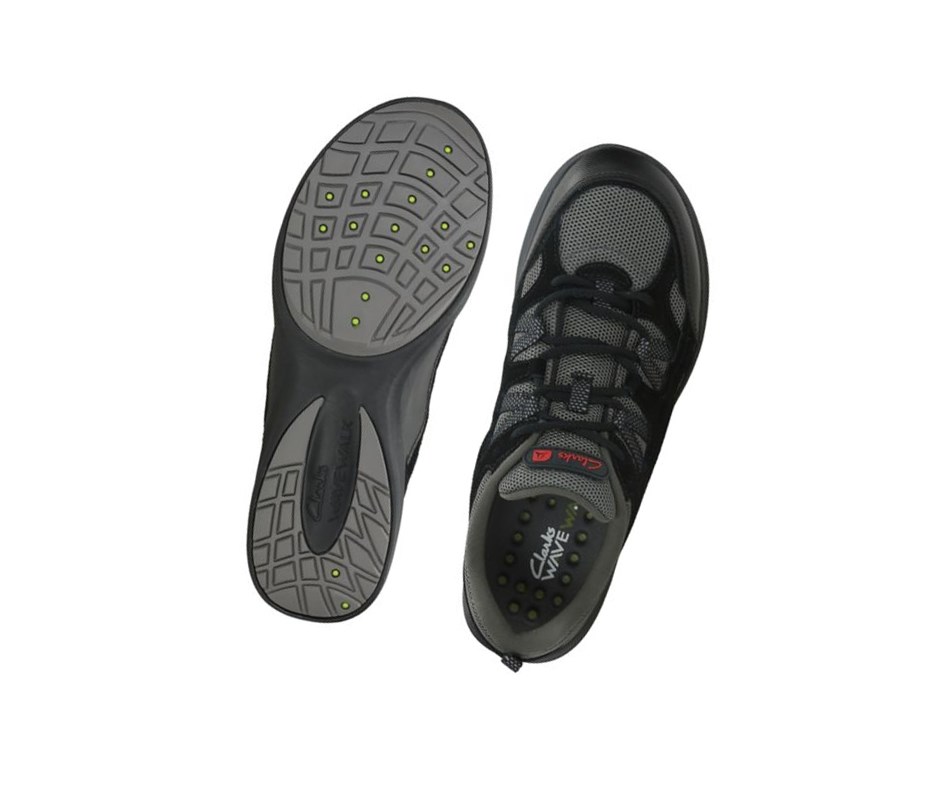 Clarks Wave Vista Wildleder Wanderschuhe Herren Schwarz | JHUW69581