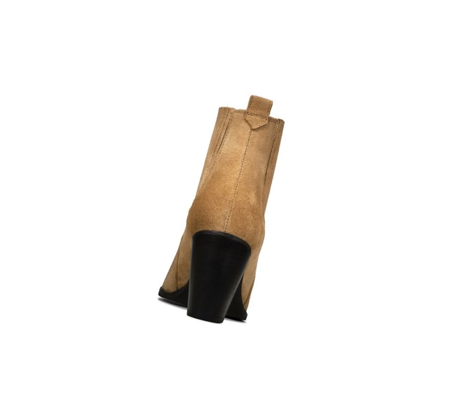 Clarks West Lo Wildleder Stiefel mit Absatz Damen Braun | YGKZ47639