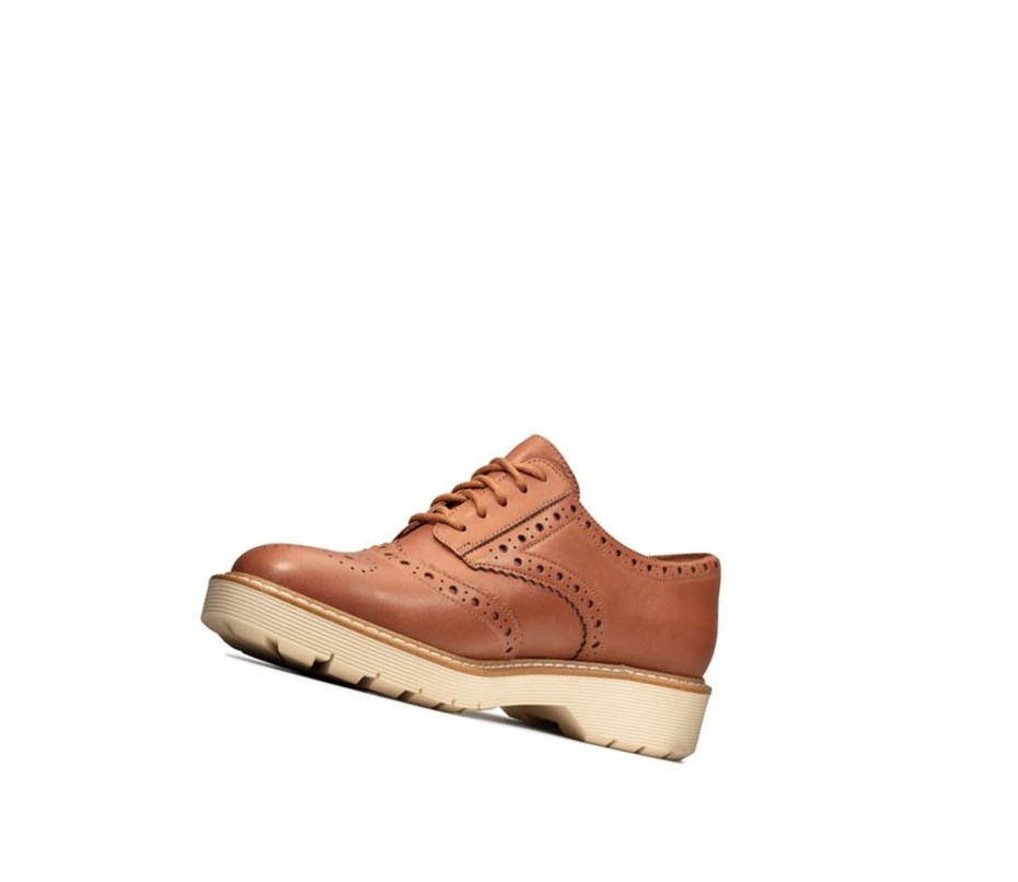 Clarks Witcombe Echo Leder Wanderschuhe Damen Braun | BFMO90518