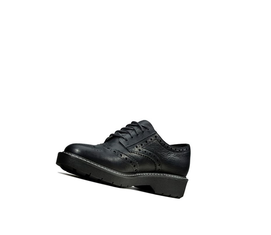 Clarks Witcombe Echo Leder Wanderschuhe Damen Schwarz | WNCF03562