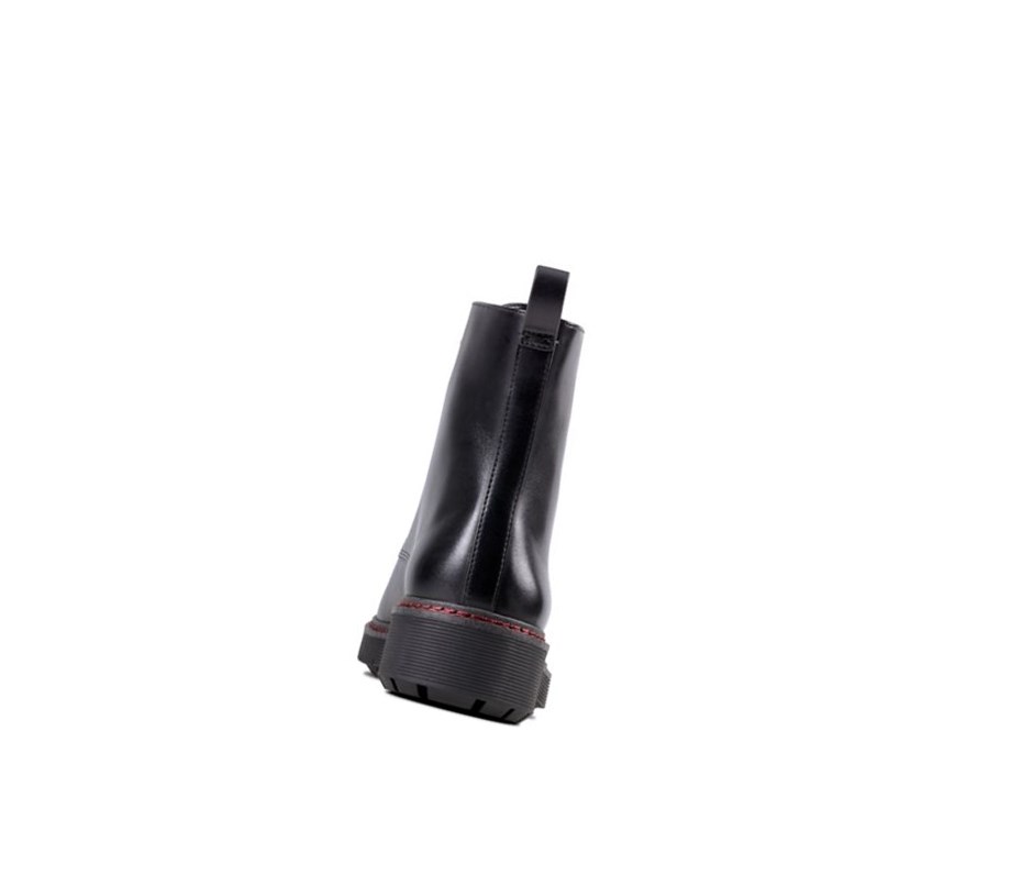 Clarks Witcombe Hi Leder Schnürschuhe Damen Schwarz | APCV49780