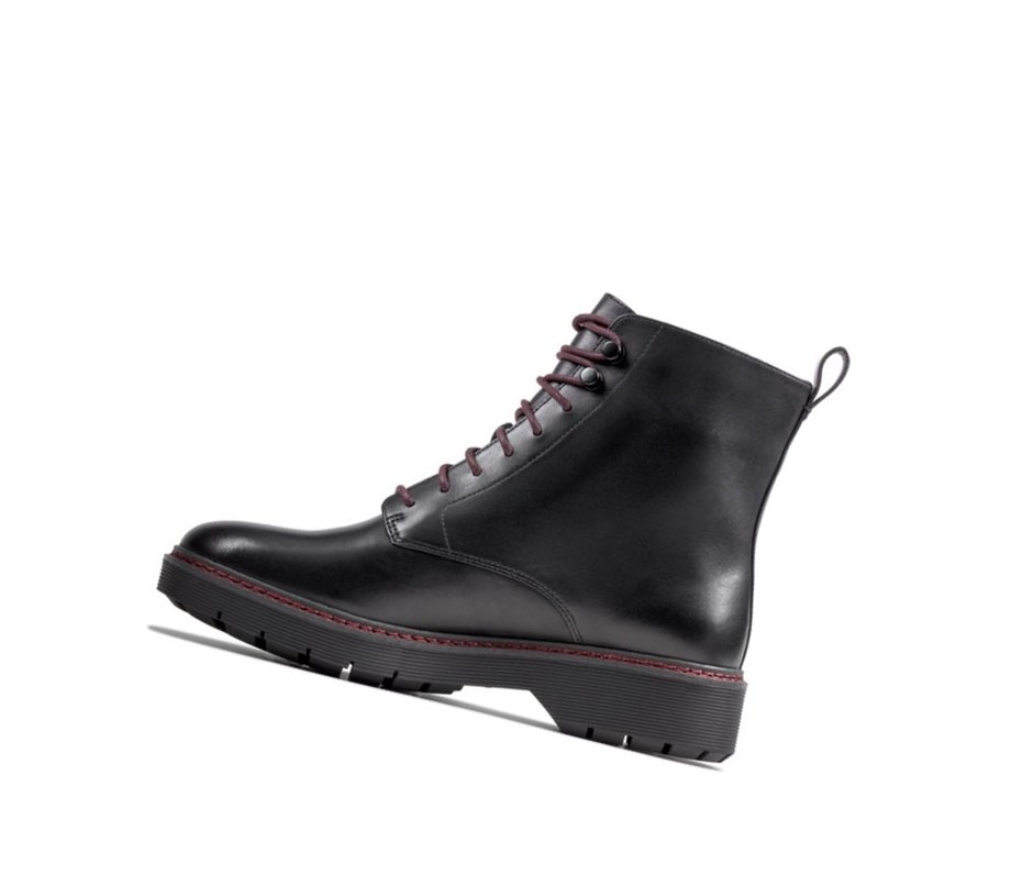 Clarks Witcombe Hi Leder Stiefeletten Damen Schwarz | WPXG78460