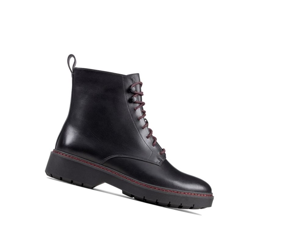 Clarks Witcombe Hi Leder Stiefeletten Damen Schwarz | WPXG78460