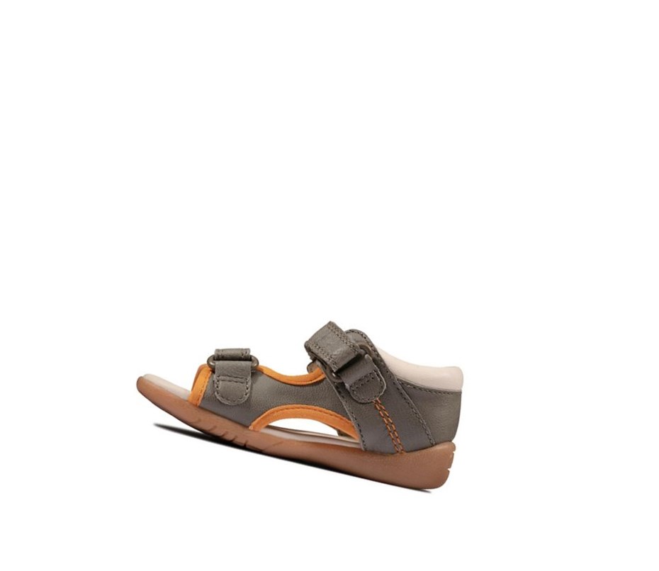 Clarks Zora Spirit Leder Lederschuhe Jungen Khaki | ZBYI27359